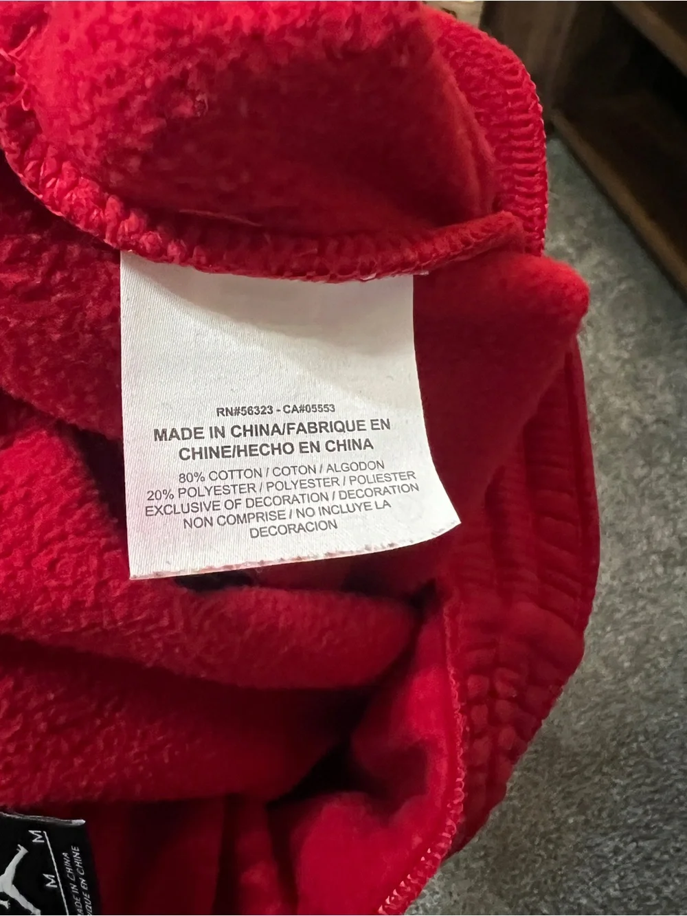 Air Jordan Bright Red Pull-On Sweatpant